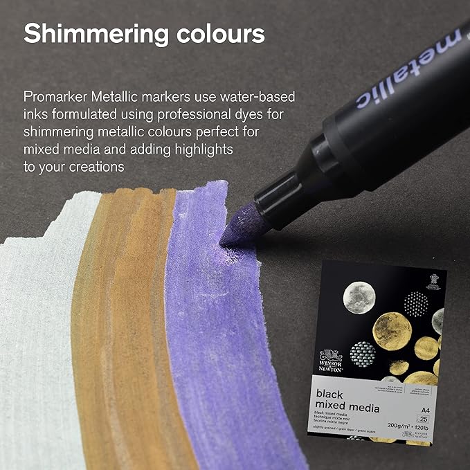 Winsor & Newton Promarker Metallic, Set of 6