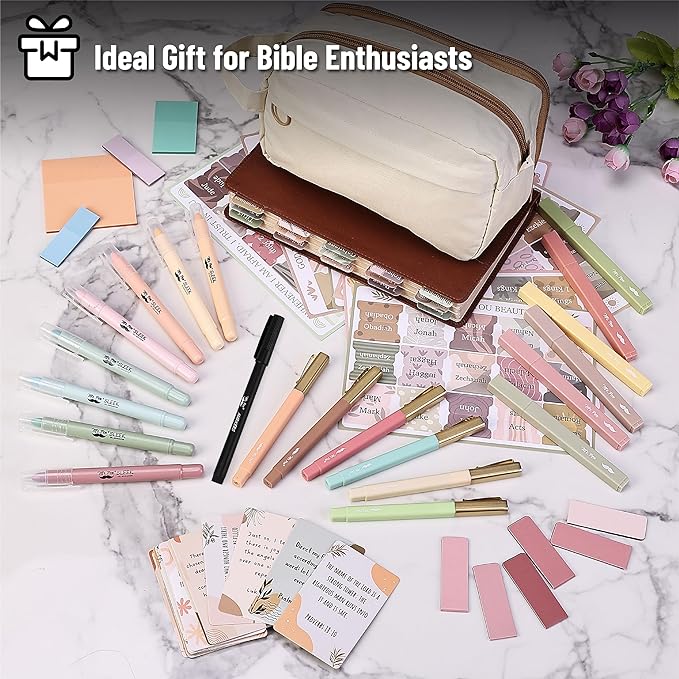 Mr. Pen- Bible Journaling Kit, 127 pcs, Bible Study Supplies, No Bleed Bible Highlighters and Pens No Bleed