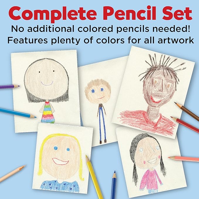 Faber-Castell World Colors Colored Pencil School Pack - Traditional & Skin Tone Colored Pencils - 300 Coloring Pencils and 12 Pencil Sharpeners