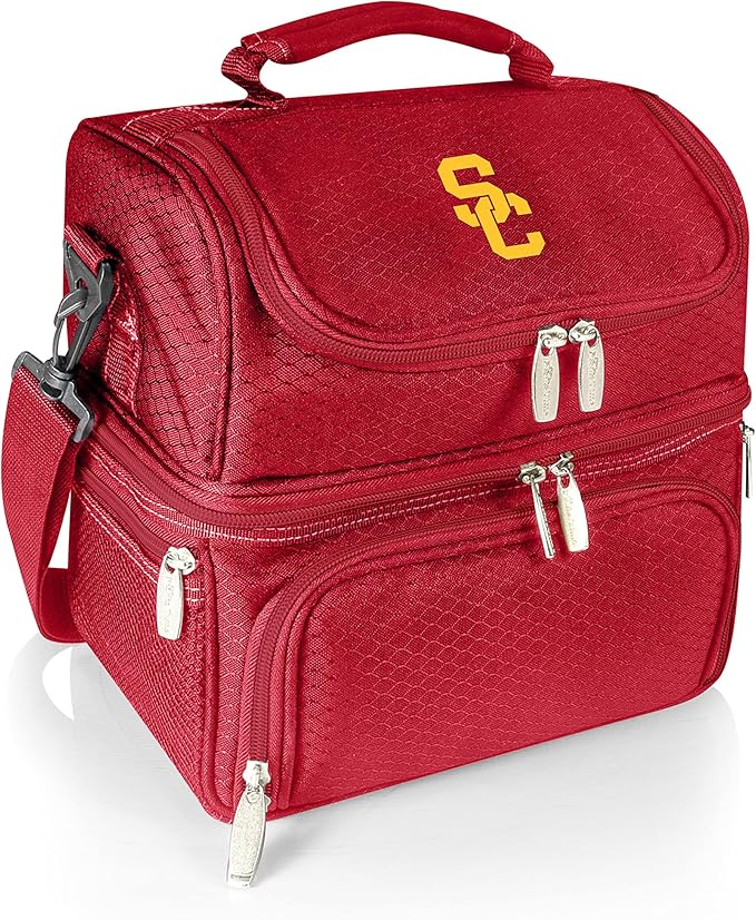 PICNIC TIME NCAA Nebraska Cornhuskers Pranzo Lunch Bag - Insulated Lunch Box with Picnic Set - Lunch Cooler Bag