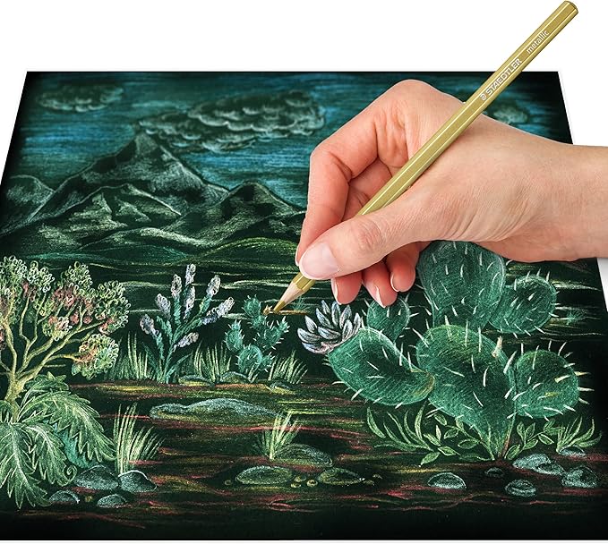 Staedtler, Metallic Colored Pencils, 12Colors, 146M C12