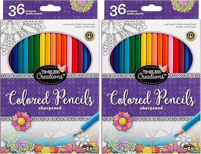 Cra-Z-Art Timeless Creations Adult Coloring: 36ct Colored Pencils (10455-24) (Pack of 2)