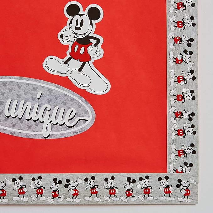 Eureka Disney Retro Mickey Mouse Poses Decorative Classroom and Bulletin Board Trim for Teachers, 2.25" Wide, 12 Strips for 37 Total Feet