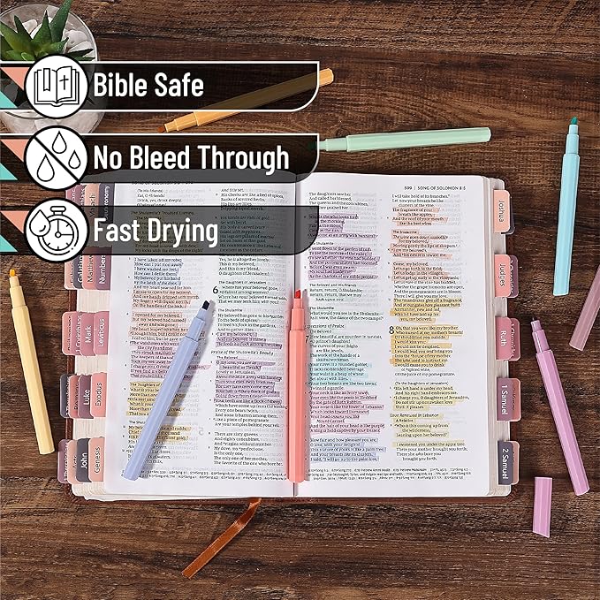 Mr. Pen- Aesthetic Highlighters, 8 pcs, Chisel Tip, Assorted Colors, Bible Highlighters No Bleed