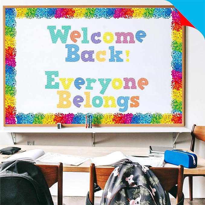300 PCS Alphabet Combo Set, 4” Block Letters Uppercase/Lowercase Letters, Numbers & Punctuation, Accents Cutouts for Classroom Home School Room Chalkboard Bulletin Board
