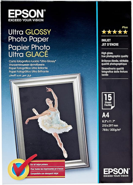 Epson Ultra Glossy Photo Paper A4 (210 x 297 mm) - 15 Sheet(s)