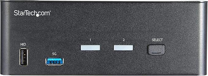 StarTech.com 2 Port Dual Monitor HDMI KVM Switch - 4K 60Hz Ultra HD HDR - Desktop 4K HDMI 2.0 KVM Switch with 2 Port USB 3.0 Hub (5Gbps) & 4X USB 2.0 HID, Audio - Hotkey Switching - TAA