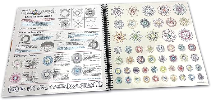 Spirograph — Doodle Art Journal — Activity Drawing Kit — with Guided Drawing Templates for Kids 8+