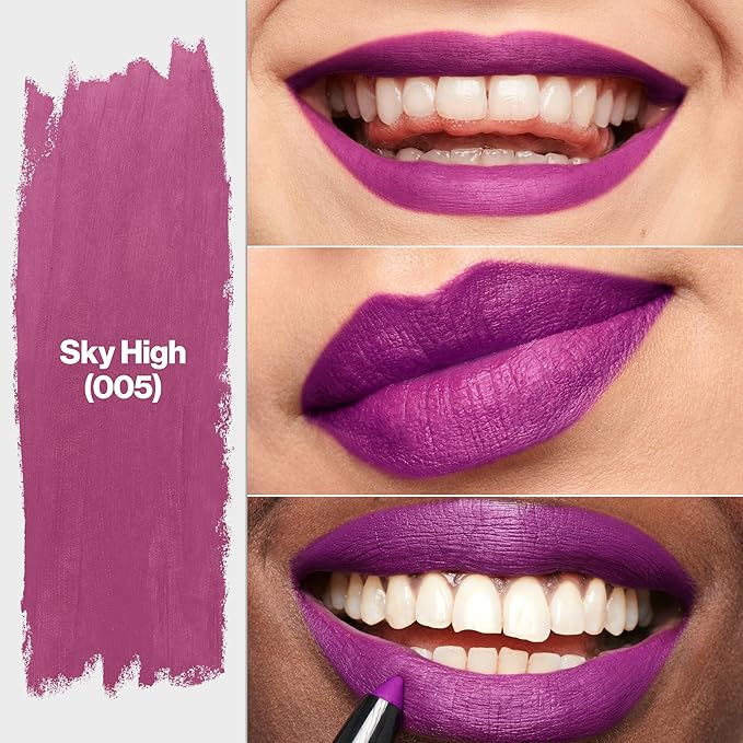 REVLON ColorStay Matte Lite Crayon Lipstick with Built-in Sharpener, Smudge-proof, Water-Resistant Non-Drying Lipcolor, 005 Sky High, 0.049 oz