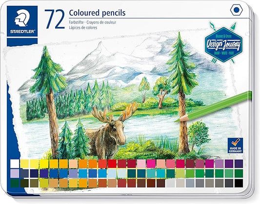 STAEDTLER 146C M72 Design Journey Colouring Pencils - Assorted Colours (Tin of 72)