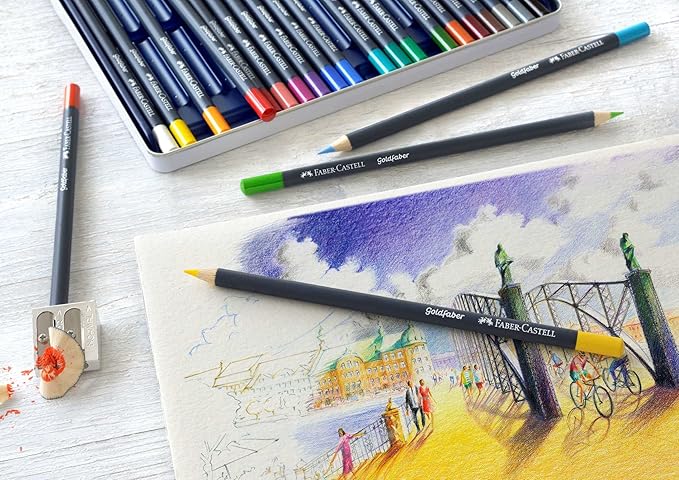 Faber-Castell Creative Studio Goldfaber Color Pencils - Tin of 48