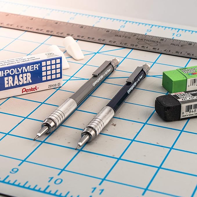 Pentel GraphGear 500 Mechanical Drafting Pencil, (0.3mm), Extra Fine Line, Brown Barrel, Pack of 4 (PG523BP4E)