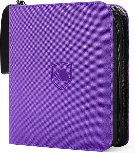 1200 Pockets Trading Card Binder, PU Cover Zipper Card Collection Album, Sturdy Card Folder Holder for MTG, TCG, Game Cards, Sports Cards
