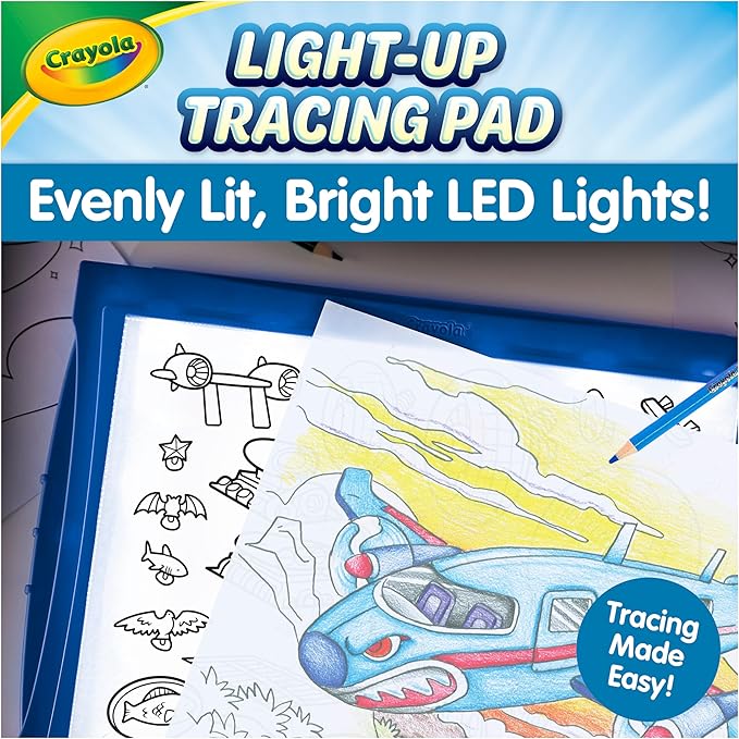Crayola Light Up Tracing Pad - Blue, Drawing & Tracing Projector for Kids, Essential Easter Basket Stuffers & Gifts, Sketching Light Box Table, Toys for Kids, Ages 6+