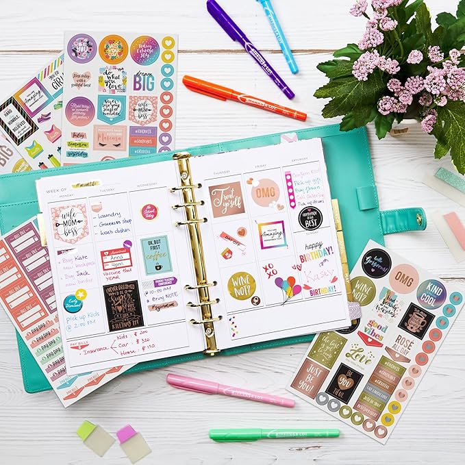 Avery Mom Planner Stickers Variety Pack, 30 Sheets, 1,682 Stickers for Your Planner, Journal or Calendar (6780)