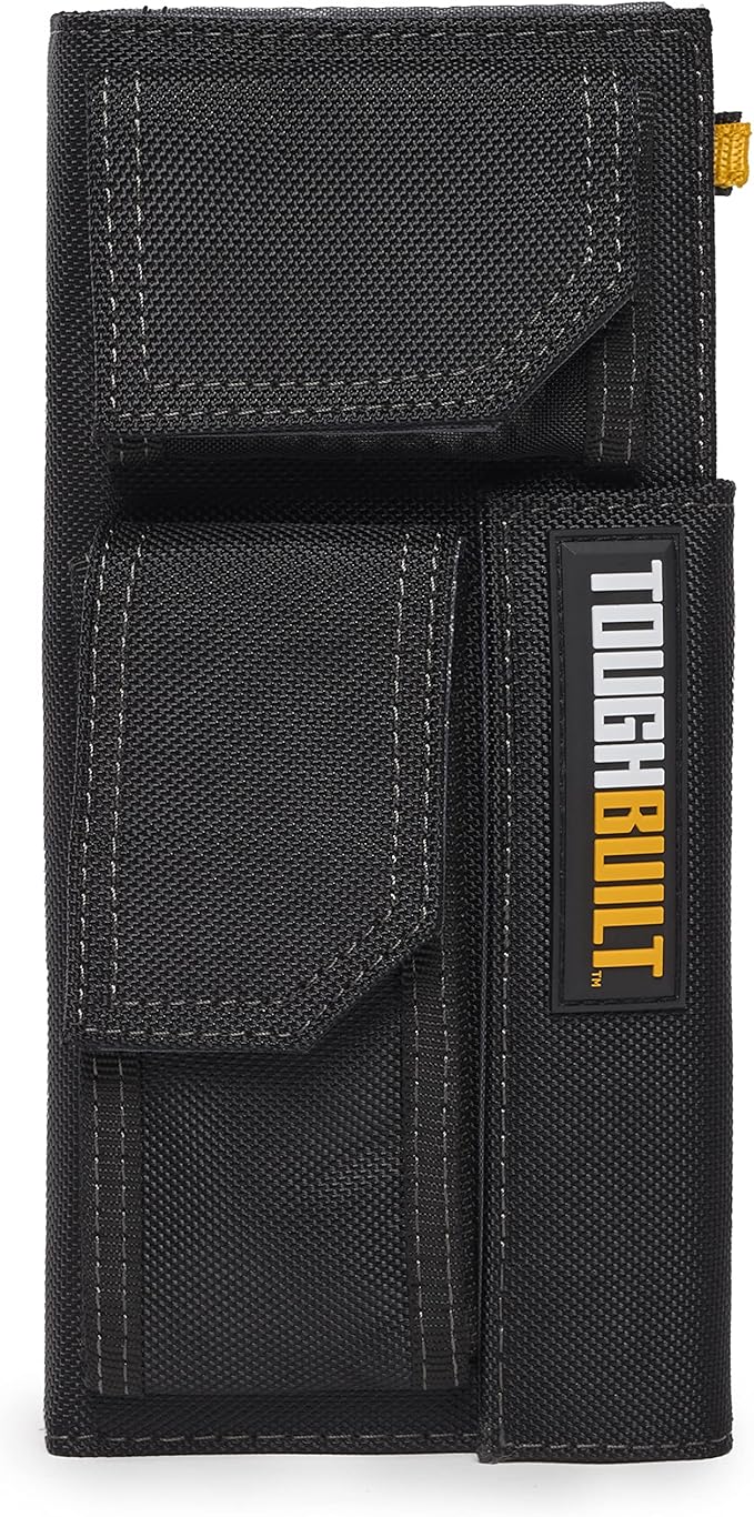 ToughBuilt - Tool Belt Pouch, Organizer with Multi-Purpose Storage, Accessory Organization & Notebook Holder