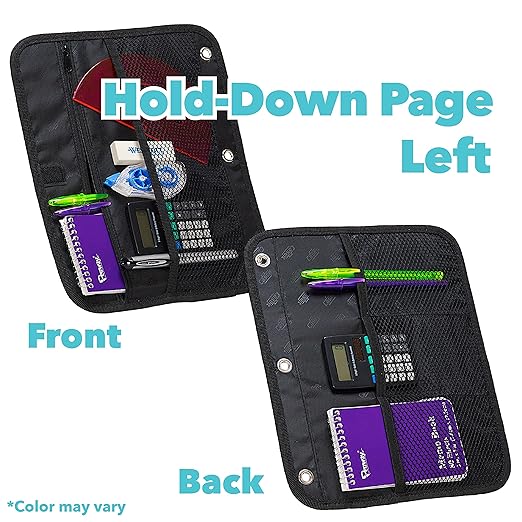 Case-it The Dual 2-in-1 Zipper Binder | Two 1.5-Inch D-Rings, 600 Sheet Capacity, Pencil Pouch & Multiple Pockets | School & Office Organizer with Shoulder Strap | Dual-101 Monster Design Purpal