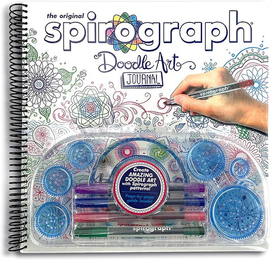 Spirograph — Doodle Art Journal — Activity Drawing Kit — with Guided Drawing Templates for Kids 8+