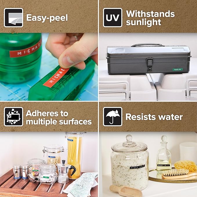 Dymo Embossing Label Maker with 3 Label Tapes | Omega Label Maker Starter Kit | Small, Ergonomic Design with Turn Click Wheel | for Home, DIY & Crafting (£/€, Ä, Ö & Ü)