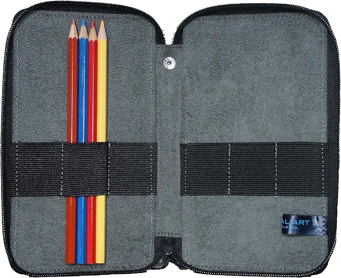 Speedball Art Products 254240 24 Pencil Storage Canvas Pencil Case, Denim