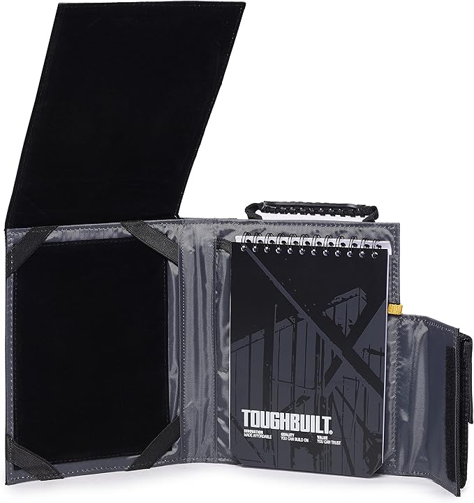ToughBuilt - Tool Belt Pouch, Organizer with Multi-Purpose Storage, Accessory Organization & Notebook Holder