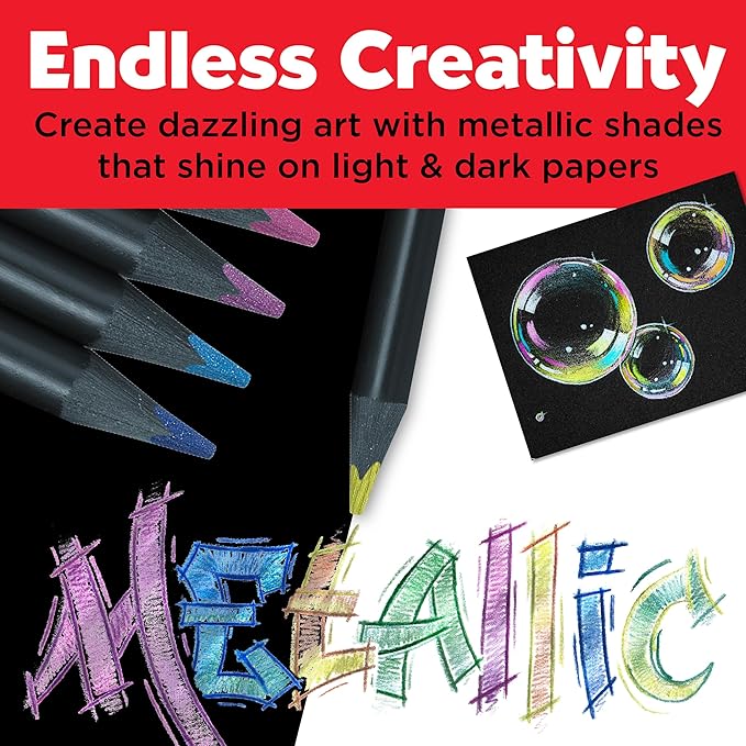 Faber-Castell Black Edition Colored Pencils, Metallic, Easter Basket Stuffer Supplies