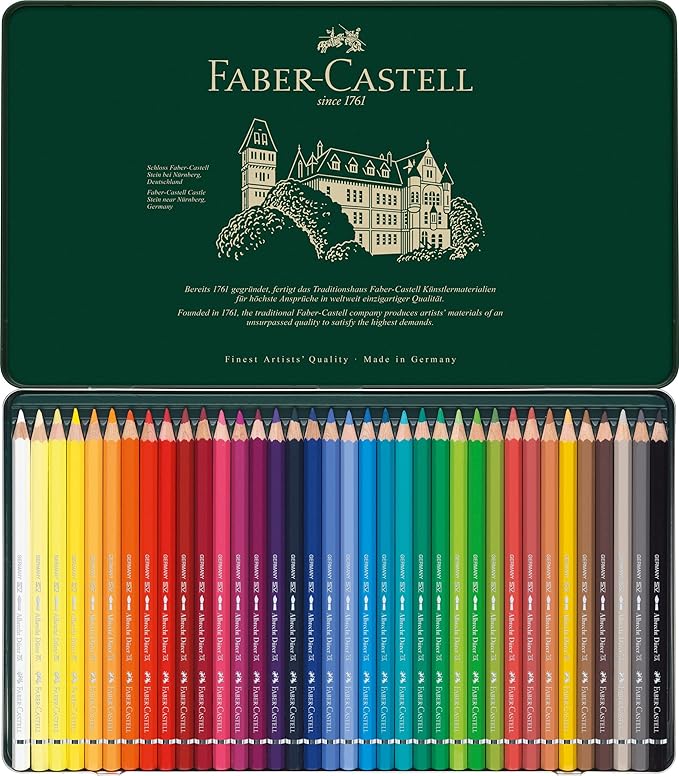 Faber-Castel FC117536 Albrecht Durer Artist Watercolor Pencils In A Metal Tin (36 Pack), Assorted