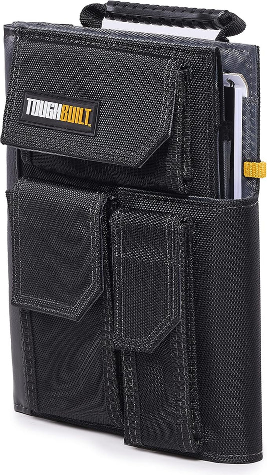ToughBuilt - Tool Belt Pouch, Organizer with Multi-Purpose Storage, Accessory Organization & Notebook Holder