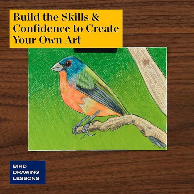 Prismacolor Technique, Art Supplies and Digital Art Lessons, Animal Drawings Set, Level 2, How to Draw Animals with Colored Pencils, Dual-Ended Markers, and More, Bird Drawing Lesson, 27 Count