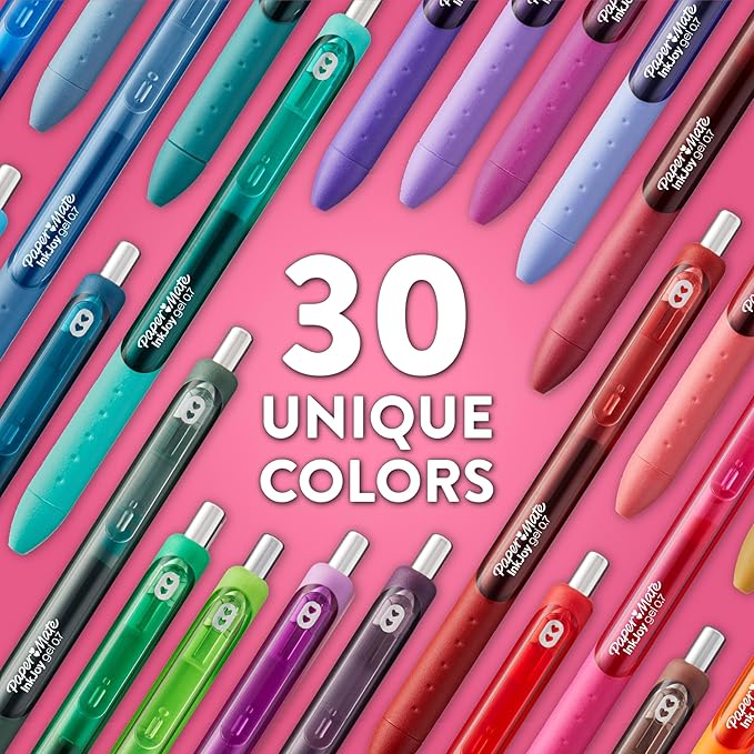 Paper Mate InkJoy Gel Pens, Fine Point (0.5mm), Assorted Colors, 8 Count - Back to School, Teacher Supplies, Writing, Journaling