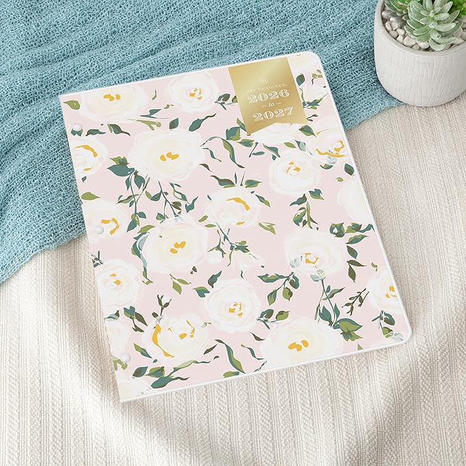 Blue Sky Day Designer 24 Month 2026 Monthly Planner Calendar, January 2026 - December 2027, 8.5" x 11", Flexible Cover, Stapled Binding, Coming Up Roses