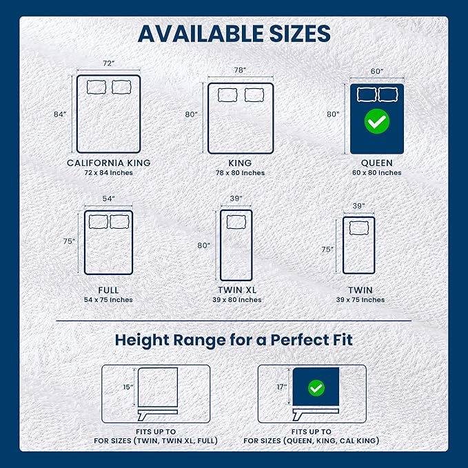 Utopia Bedding Waterproof Mattress Protector Queen Size 14 Pack, Premium 200 GSM Terry Mattress Cover, Soft & Breathable Bed Cover, Fitted Sheet Style with Stretchable Deep Pockets 17" (White)