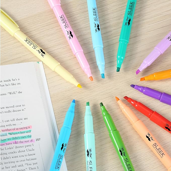 Mr. Pen- Pastel Highlighters, 12 Pack, Assorted Colors, Fast Dry, Highlighter Pastel, Set, Bible Journaling Highlighter, Marker