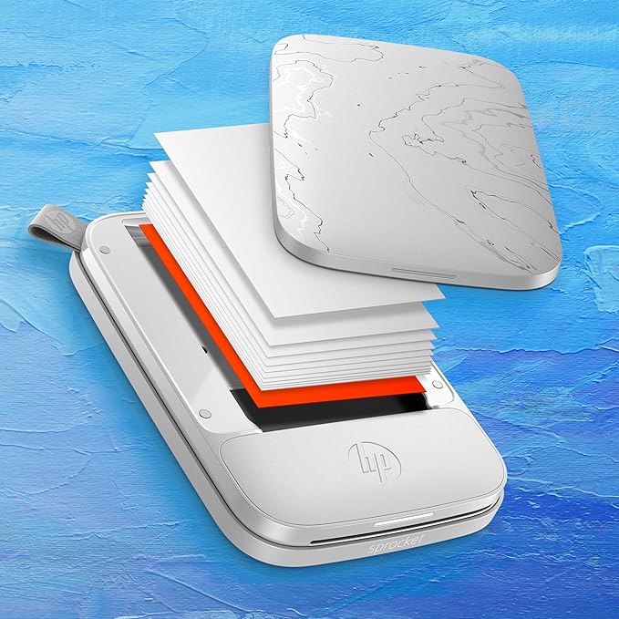 HP Sprocket Select 2.3x3.4 Instant Photo Printer, Print Pictures on Zink Sticky-Backed Paper from Your iOS & Android Device, Portable Printer for Home Use and Travel, Eclipse