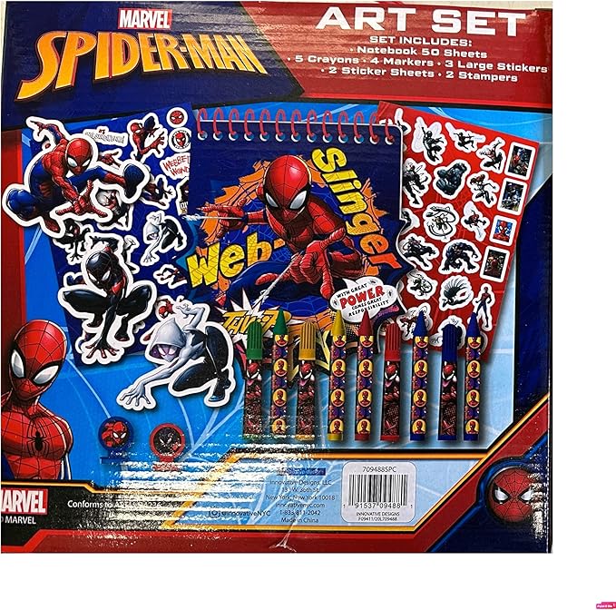 Creative Spiderman Complete Art Kit – Coloring, Painting & Drawing Supplies – Perfect for Home, School, Parties or Travel