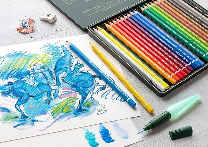 FABER-CASTELL FC117524 Albrecht Durer Artist Watercolor Pencils in A Tin (24 Pack), Assorted