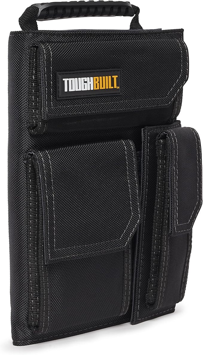 ToughBuilt - Tool Belt Pouch, Organizer with Multi-Purpose Storage, Accessory Organization & Notebook Holder