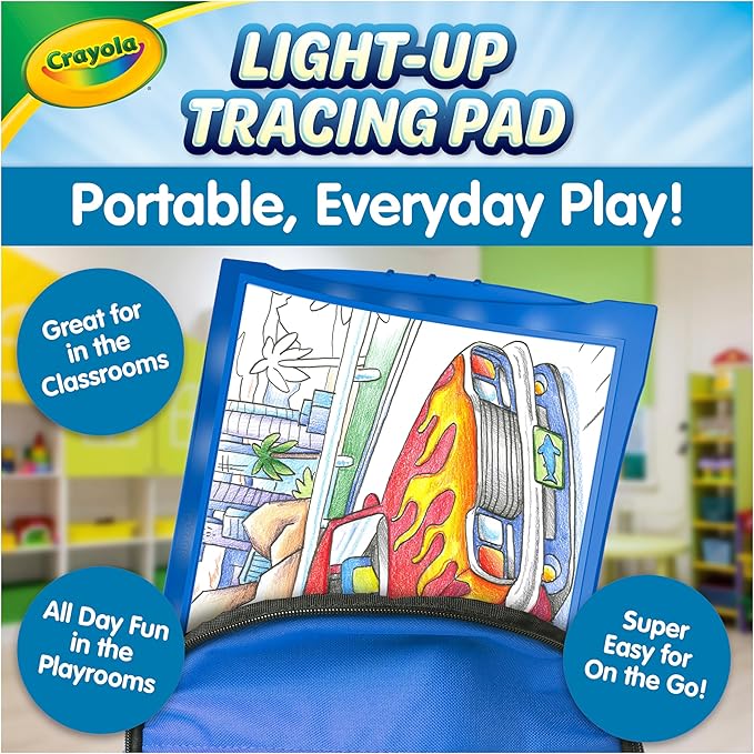 Crayola Light Up Tracing Pad - Blue, Drawing & Tracing Projector for Kids, Essential Easter Basket Stuffers & Gifts, Sketching Light Box Table, Toys for Kids, Ages 6+