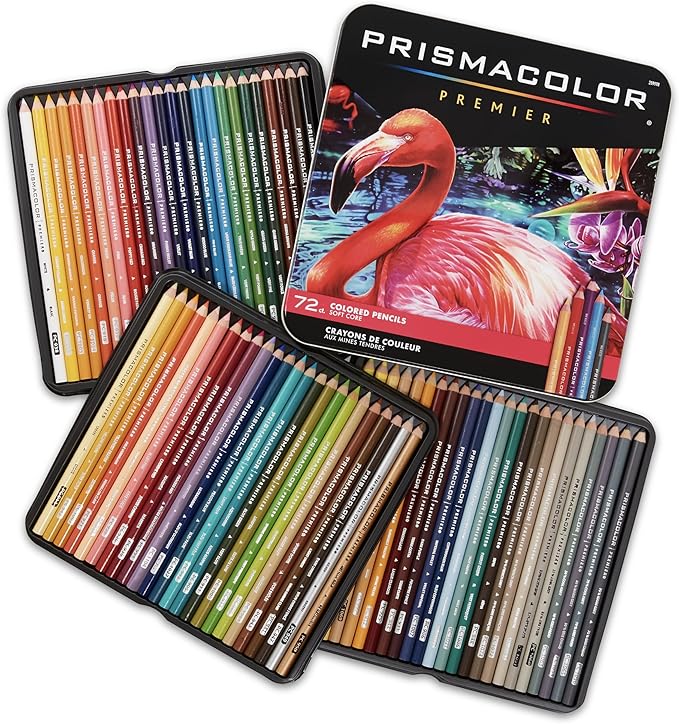 Prismacolor Premier Colored Pencils, Soft Core, Assorted Colors, 72 Count - Durable, Vibrant, Ultra-Smooth, Adult Coloring, Drawing, Sketching, Arts & Crafts