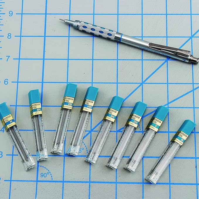 Pentel Super Hi-Polymer Lead Refill, (0.7mm) Medium, 4H, 144 Pieces of Lead, 12 Tubes of Lead (50-4H)