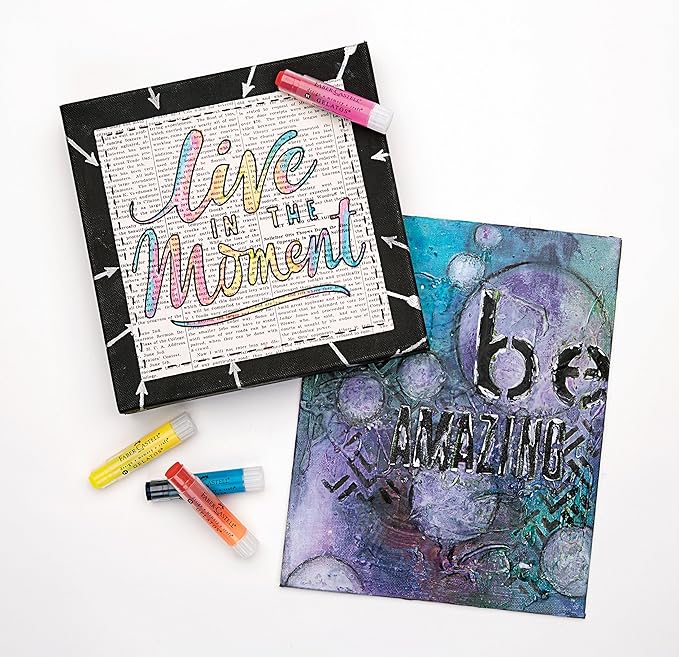 Faber-Castell Gelatos Colors Set, Iridescents - Water Soluble Pigment Crayons