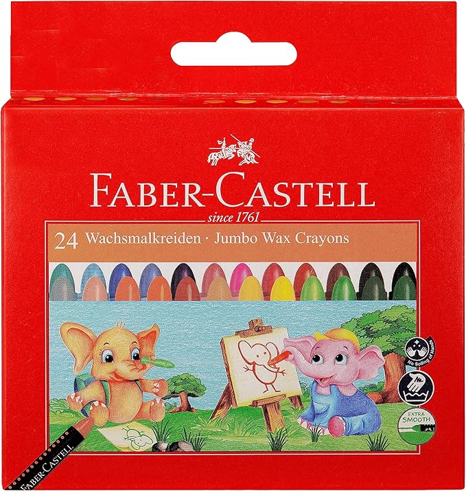 Faber-Castell Faber Castell Jumbo Wax Crayons - 24 Shades