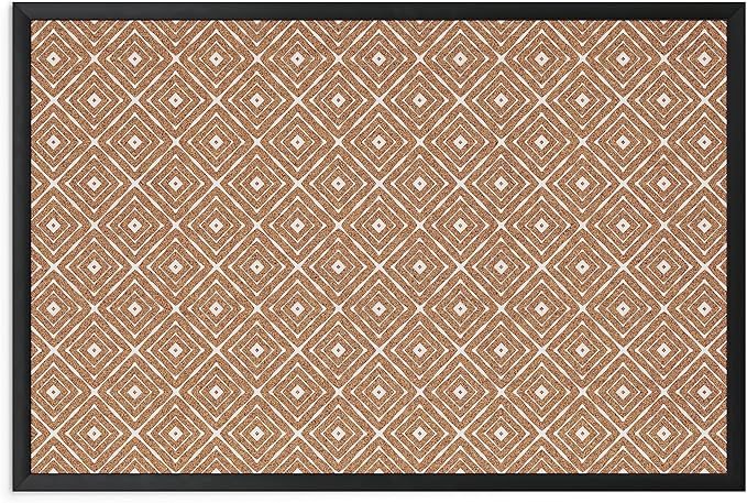 U Brands Fashion Cork Bulletin Board, 36 X 24 Inches, Black Wood Frame