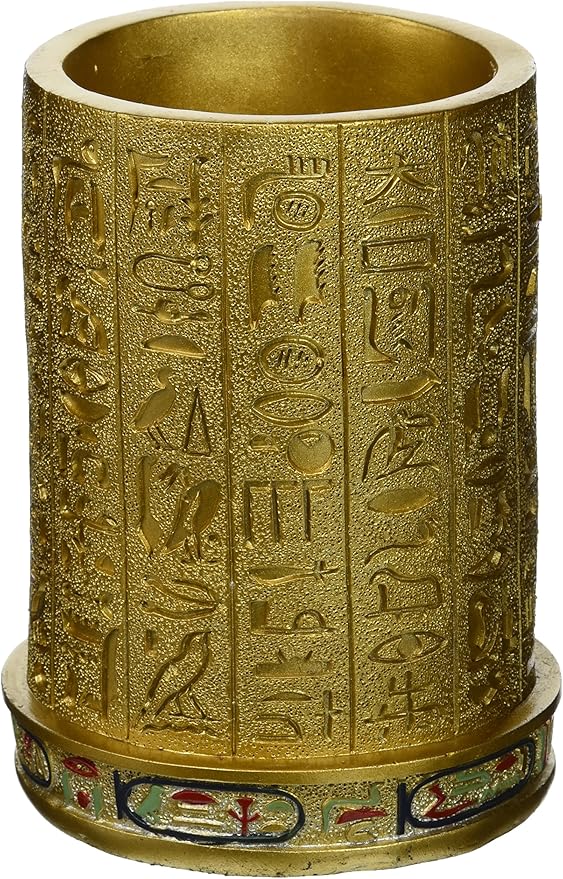 Design Toscano QL1244 Egyptian Pharaoh Pen Vessel,full color