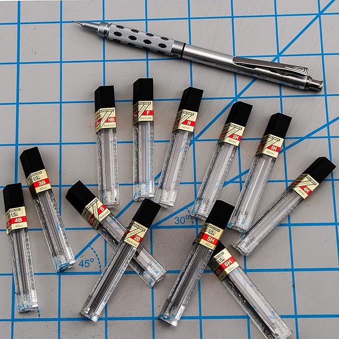 Pentel Super Hi-Polymer Lead Refill 0.5mm Fine, HB, 36 Pieces of Lead (C505BP3HB-K6)