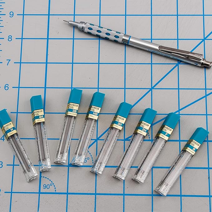 Pentel Super Hi-Polymer Lead Refills for Mechanical Pencils, 12 Leads Per Tube, HB Grade, 0.7mm, 2PC Pack