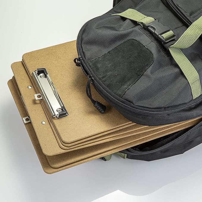 Officemate Recycled Wood Clipboards, Low Profile Clip, 12 Pack Clipboards, Letter Size (9 x 12.5 Inches), Brown (83812)