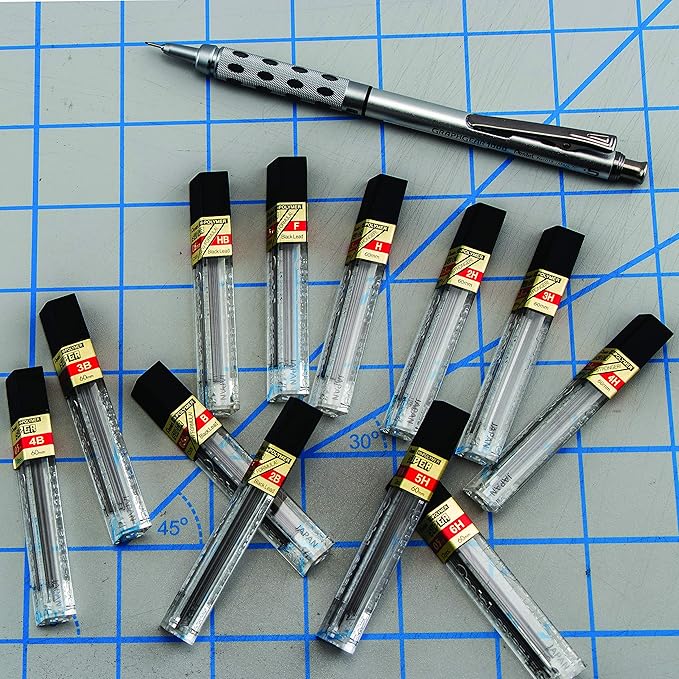Pentel Super Hi-Polymer Lead Refill, 0.5mm, Fine, 3H, 144 Pieces of Lead (C505-3H)