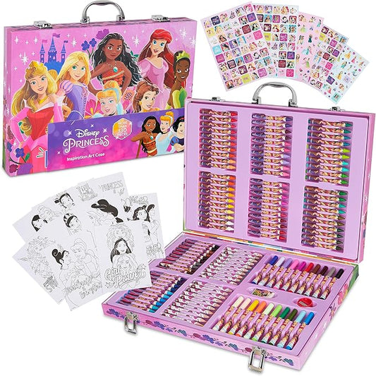 Disney Stitch Colored Pencils Art Supplies Kids Drawing Kit School Supplies Crayons Markers Coloring Sheets Art Kit Gifts for Kids Girls (Multi Princess Set)