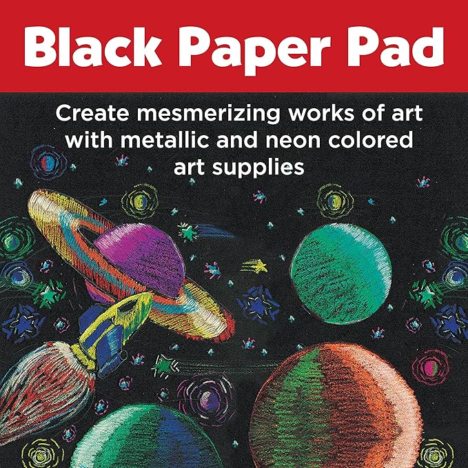 Faber-Castell Black Paper Pad 9" X 12" 25 sheets